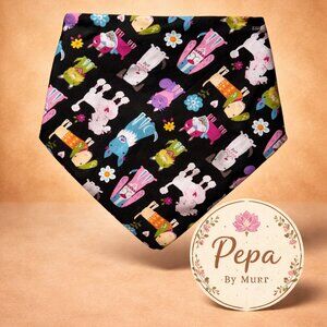 Reversible Dog or Cat Bandana | 100% Cotton | Snap Closure | Fits 15–17" Neck
